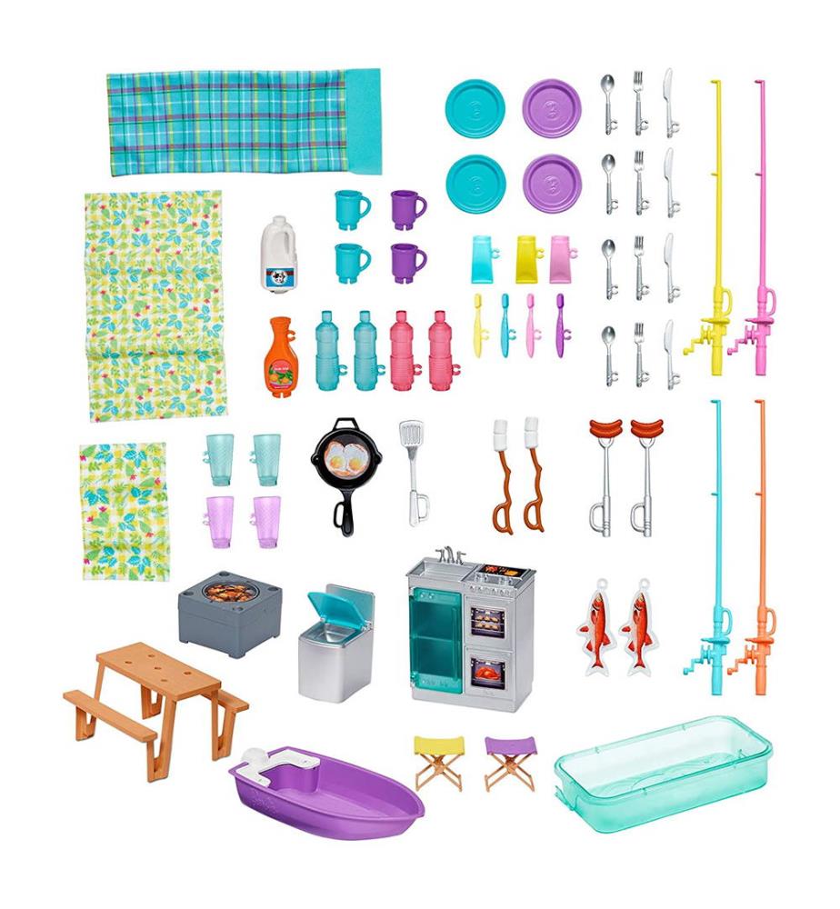 Barbie Mobilier Camping Car De Reve 3 En 1 Pour Poupees Vehicule Transformable Avec Piscine Pick Up Bateau Et 50 Accessoires Barbie Mattel Fisher Price Barbie Polly Pocket Hot Wheels Accueil