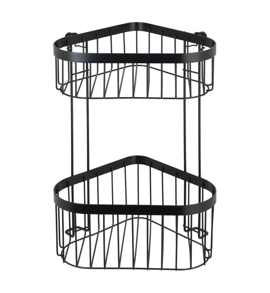 WENKO - Eckregal 2 Etagen Classic Plus Black, mit ...