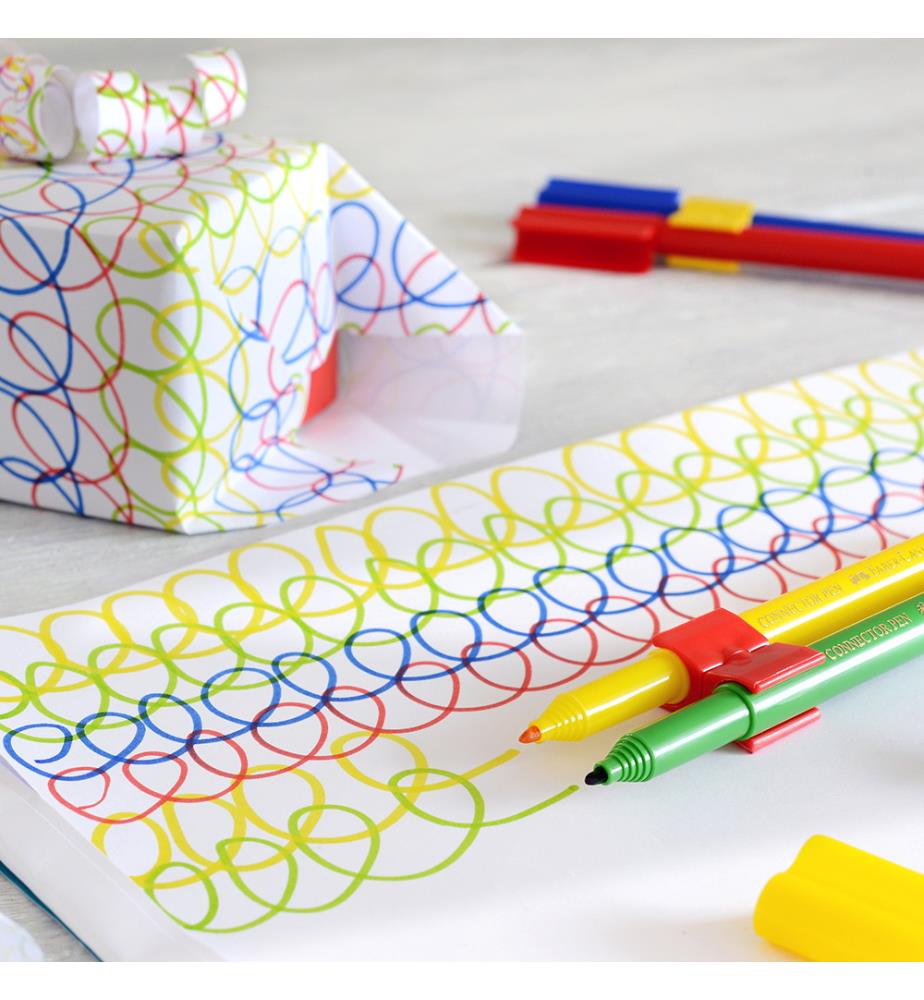 Feutre Connector Etui Carton De 20 Pieces Avec 10 Clips Connector Feutres Et Surligneurs Faber Castell Maison
