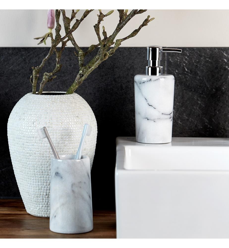 Zahnputzbecher Onyx Marmor - Weiss - Aufbewahrung ...