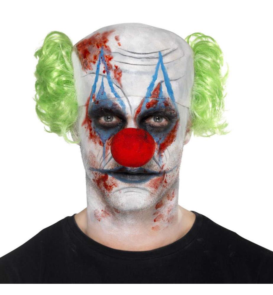 Boser Clown Make Up Set Mehrfarbig Glatzenhaube Haare Nase Schminke Blut Applikator Masken Accessoires Costumes Party Home