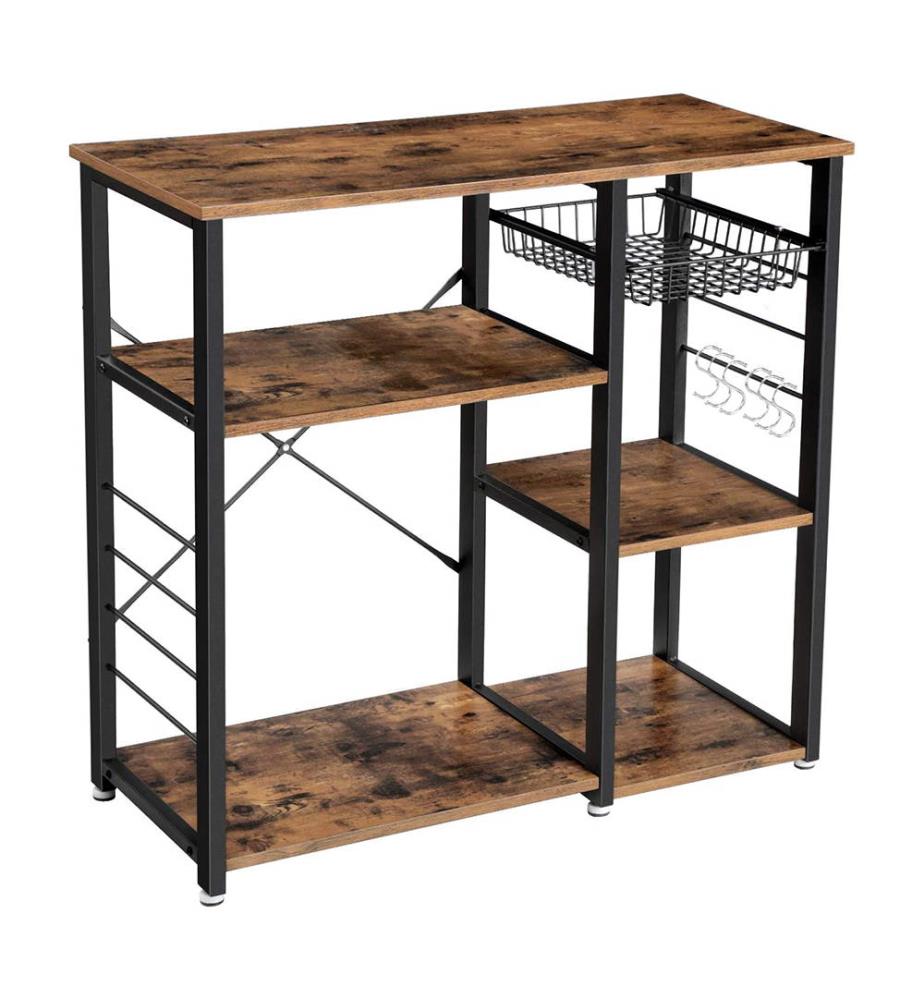 VASAGLE - Baker's Rack, industrielles Küchenregal mit Metallrahmen