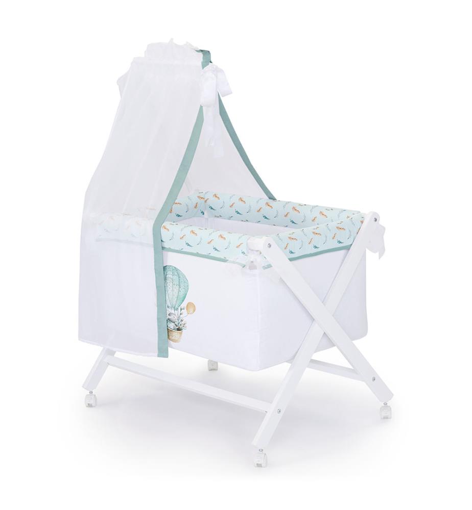 Ensemble Mini Berceau Parure Explorer Rabbit Blanc Et Bleu Lits Et Berceaux Meubles Naf Naf Tanuki Kids