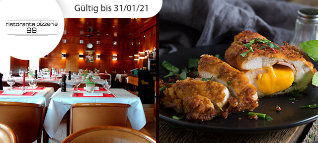 3-Gang-Menü mit Kalbs-Cordon-bleu