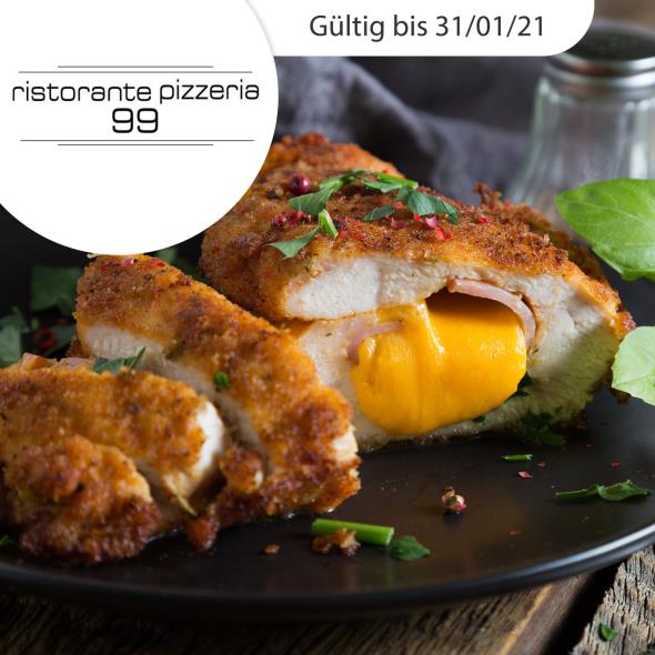 3-Gang-Menü mit Kalbs-Cordon-bleu