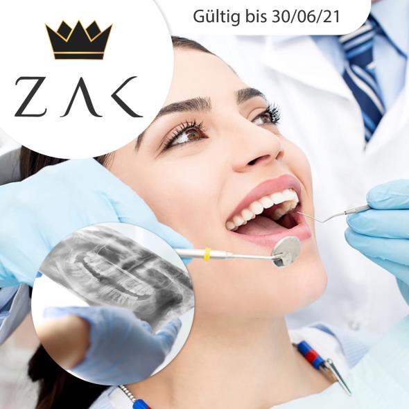 Dentalhygiene mit 2 Röntgenbildern