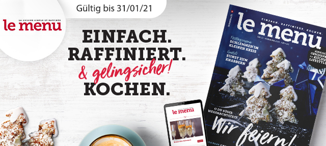 1-Jahres-Abonnement für «le menu»