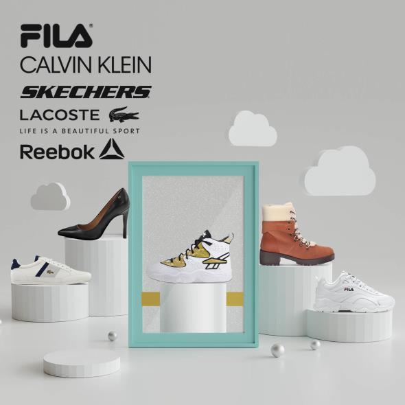 Fila, Calvin Klein, Skechers, Lacoste, Reebok