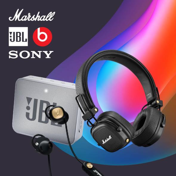 Sony, JBL, Marshall, Beats by Dr. Dre