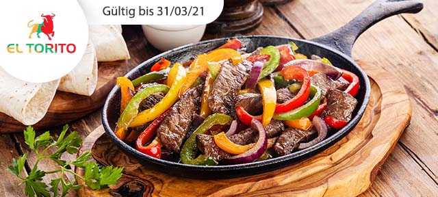 3-Gang-Menü mit Fajitas 
