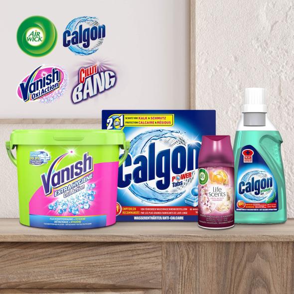 Air Wick, Calgon, Cilit Bang, Vanish, Woolite