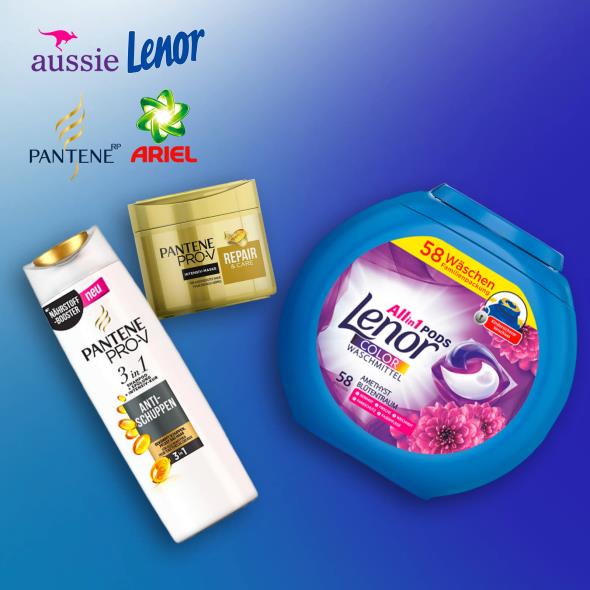 Aussie, Lenor, Pantene, Ariel