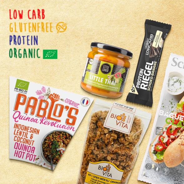 Low Carb, Glutenfree, Protein & Bio