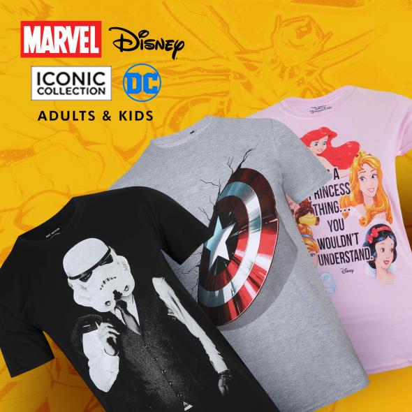 Disney,Iconic, Marvel, DC