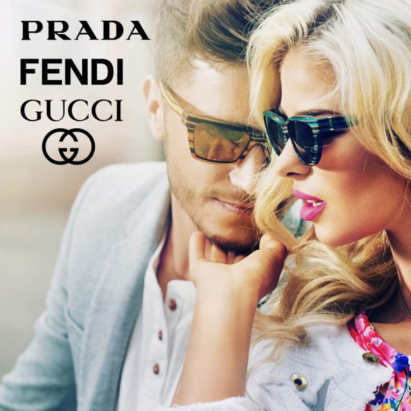 Prada, Fendi, Gucci