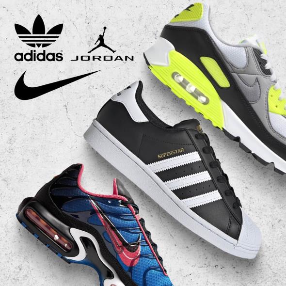 Adidas, Jordan, Nike