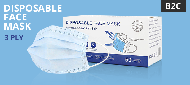 Medizinischen Einwegmasken 3-lagig