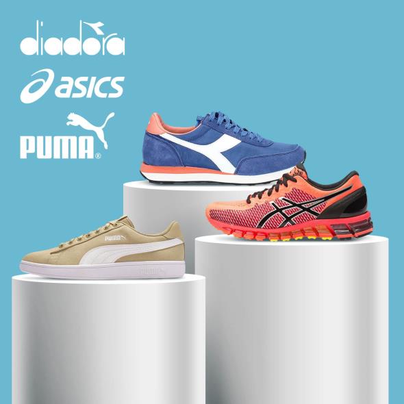 Diadora, Asics, Puma