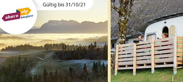 Rustikales Alpen-Wohnwagen-Erlebnis