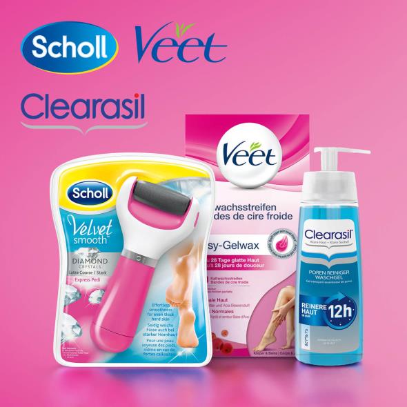 Scholl, Veet, Clearasil