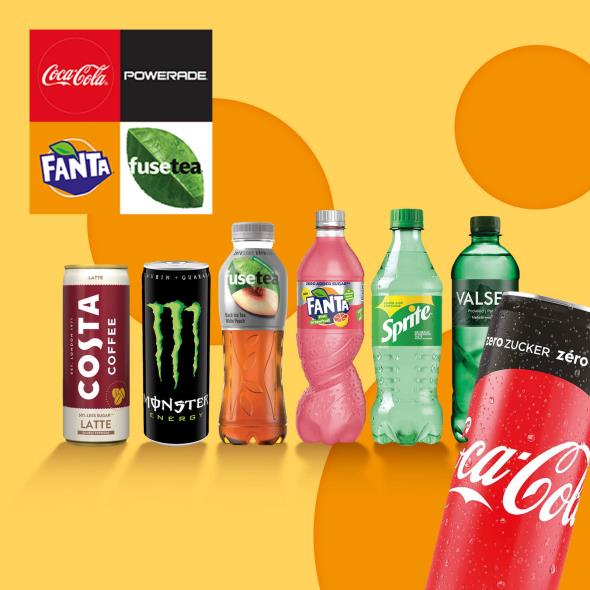 Cola - Fanta - Fusetea - Valser - Monster