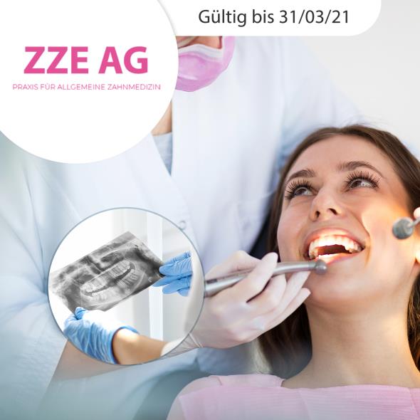 Dentalhygiene mit 2 Röntgenbildern 