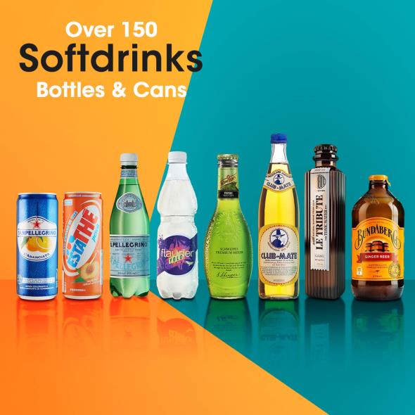 Over 150 Softdrinks in Bottles & Cans