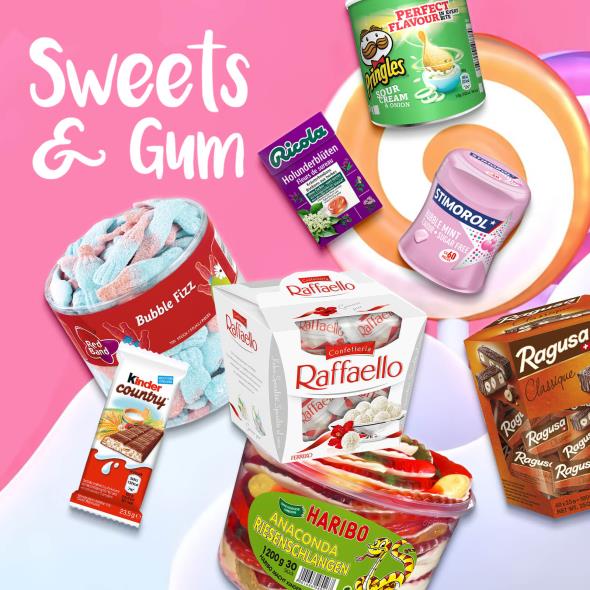 Chocolate, Sweets & Gum