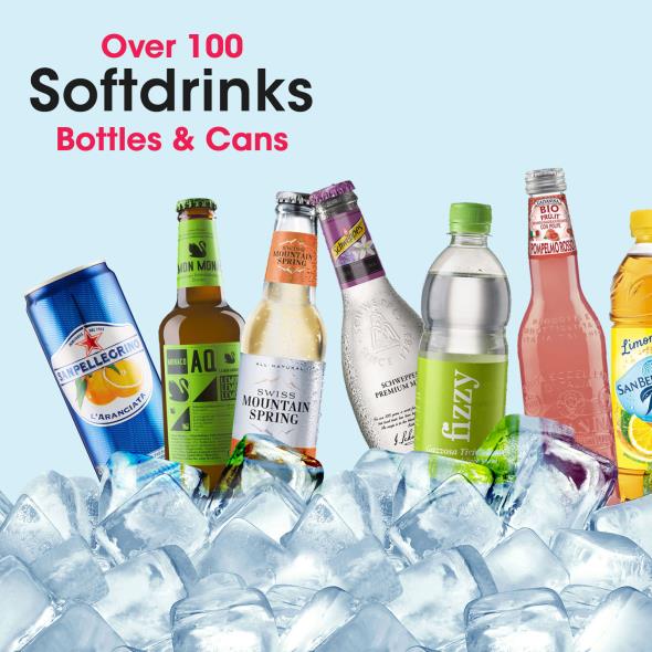 Over 100 Softdrinks in Bottles & Cans