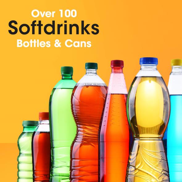 Over 100 Softdrinks in Bottles & Cans