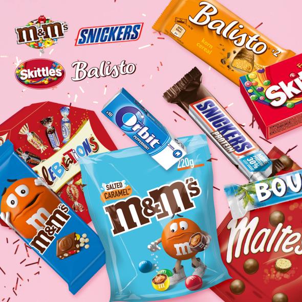 M&M's, Snickers, Skittles, Balisto & more
