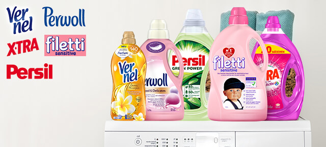 Persil, Vernel, Filetti, Perwoll, X-TRA