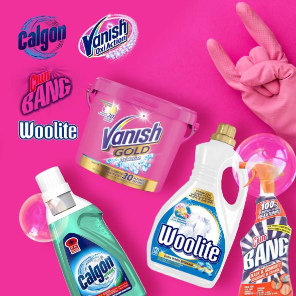 Calgon, Vanish, Cilit Bang, Woolite