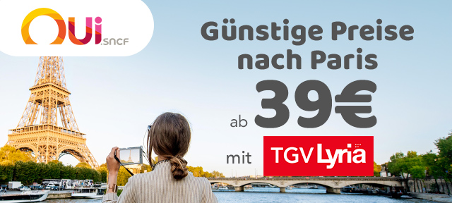 Zug Ticket nach Paris