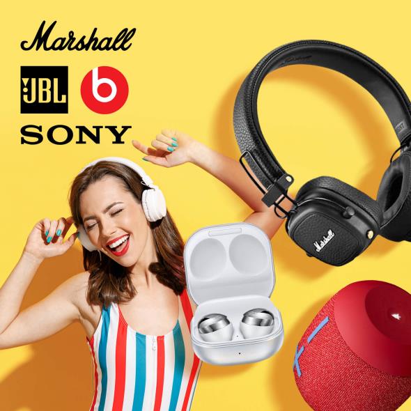 Marshall, JBL, Sony