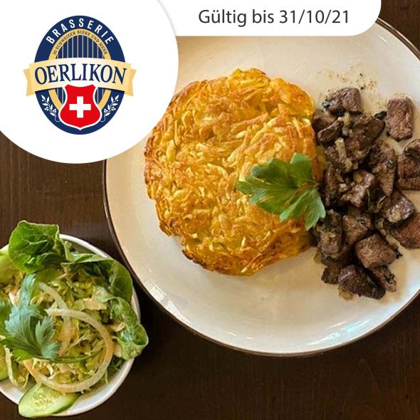 2-Gang-Menü mit leckerer Kalbsleber