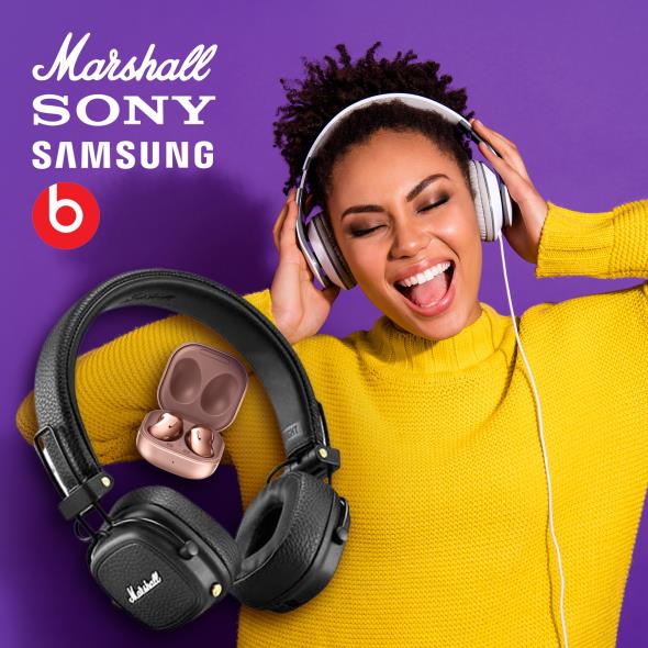 Marshall, Sony, Samsung & Beats by Dr. Dre